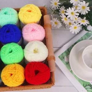 HENGYI <strong>Combed</strong> 25g Knitting <strong>Yarn</strong> 100% Recycled <strong>Cotton</strong> Dyed Spun <strong>Yarn</strong> Crochet Milk <strong>Cotton</strong> <strong>Yarn</strong> - Product Image 3