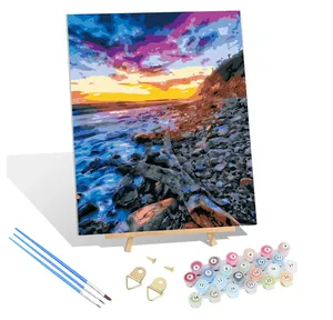 Pintura A Óleo Por Números Seascape Desenho Sobre Tela Presente Diy Imagens Por Número Paisagem Arte Decoração Para Casa