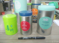 Boîte à thé 100g couvercle hermétique boîte à café pour thé ronde Matcha étain Matcha poudre épice thé boîte en métal