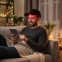 IDEATHERAPY - Sensores Inteligentes para el Cabello, Lámpara de Terapia Infrarroja, Luz LED, Gorro de Terapia de Luz Roja, Gorra de Terapia de Luz Roja para la Salud
