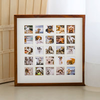 Cadre photo mural rectangulaire en bois massif à 48 grilles personnalisé pour la croissance des bébés et des enfants (Chine continentale)