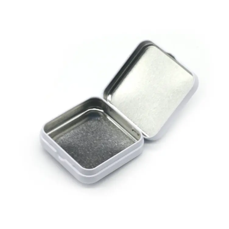 Metalen Thee Tin Kan Vierkante Rechthoek Aluminium Tin Cosmetische Pot Snoep Metalen Doos Sieraden Dozen Aluminium Potten Christmas Gift Box