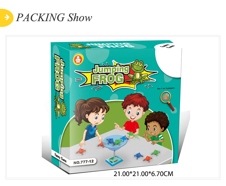 Educational plastic toy ejection jumping frog game for kids