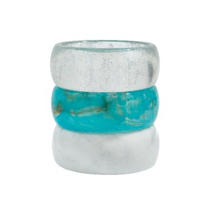 European American Fashion Halb transparentes Armband mit Farbverlauf für Frauen Übertriebene runde, breite Armreif-Lünette - Product Image 6