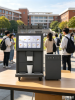 Machine à café expresso et à thé entièrement automatique Le Vending avec écran tactile de 14 pouces pour bureau, capacité de 150 tasses par jour