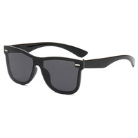 Nouveauté lunettes de soleil 2023 une pièce tendance personnalité lunettes marque Design Protection réfléchissant lunettes de soleil sans cadre UV400