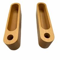 Porte-cartes de bureau moderne personnalisé en bois de hêtre, boîte de rangement en bois massif, tendance CNC, logo personnalisé