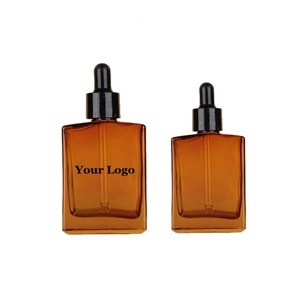 Botellas de Vidrio Cuadradas de 30ml, 50ml y 100ml para Cuidado de la Piel y Cabello, con Gotero, para Suero Cosmético, con Estampado Dorado y Serigrafía - Product Image 4