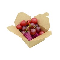 Boîte à lunch en papier grande taille, compatible micro-ondes et friteuse à air, biodégradable, pour sandwichs en forme de burger, avec emballage personnalisé et logo imprimé