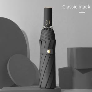 새로운 완전 uv 태양 비 우산 인쇄 23 인치 <span class=keywords><strong>3</strong></span> 배 자동 접는 남자 여자 우산 로고 - Product Image 5