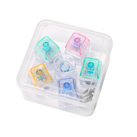 Clavier mécanique en plastique avec lumière LED, Fidget Spinner, touches transparentes en PC, jouet anti-stress, interrupteur transparent, jouets soupless et compressibles