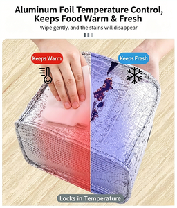 Factory Wholesale Oxford Insulated Lunch Bag Waterproof Oilproof Thick <b>Aluminum</b> Foil Cooler Tote Support Custom Logo OEM - Product Image 4