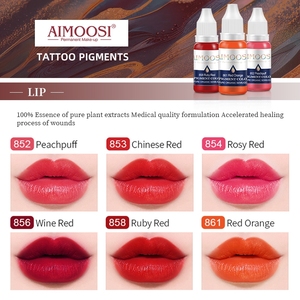 Encre de tatouage professionnelle de haute qualité, utilisée pour les tatouages réels, pigment <span class=keywords><strong>permanent</strong></span> pour microblading, pour sourcils, eye-liner, lèvres, 10 couleurs, 15 ml - Product Image 4