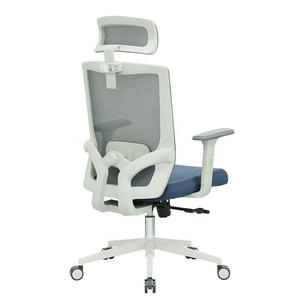 Chaise de bureau à cadre gris, mécanisme de verrouillage à trois positions avec fonction coulissante, chaise ergonomique, support lombaire rembourré en mousse - Product Image 4
