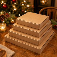 Boîtes à pizza en kraft de qualité alimentaire 9/10/12 pouces, boîtes de livraison à emporter en carton ondulé, boîte d'emballage à pizza jetable avec logo personnalisé