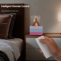 Nouveau diffuseur d'arômes créatif à 8 couleurs changeantes, diffuseur de flamme, humidificateur de bureau pour la maison et le bureau