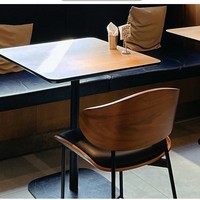 HUALIN Ensemble table et chaises de salle à manger en bois massif design rétro style vintage pour hôtel, restaurant, bar, café ou salon