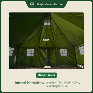 Tenda da Campo Invernale in Tela Impermeabile per 10 Persone, Resistente, per Esterni - Product Image 3