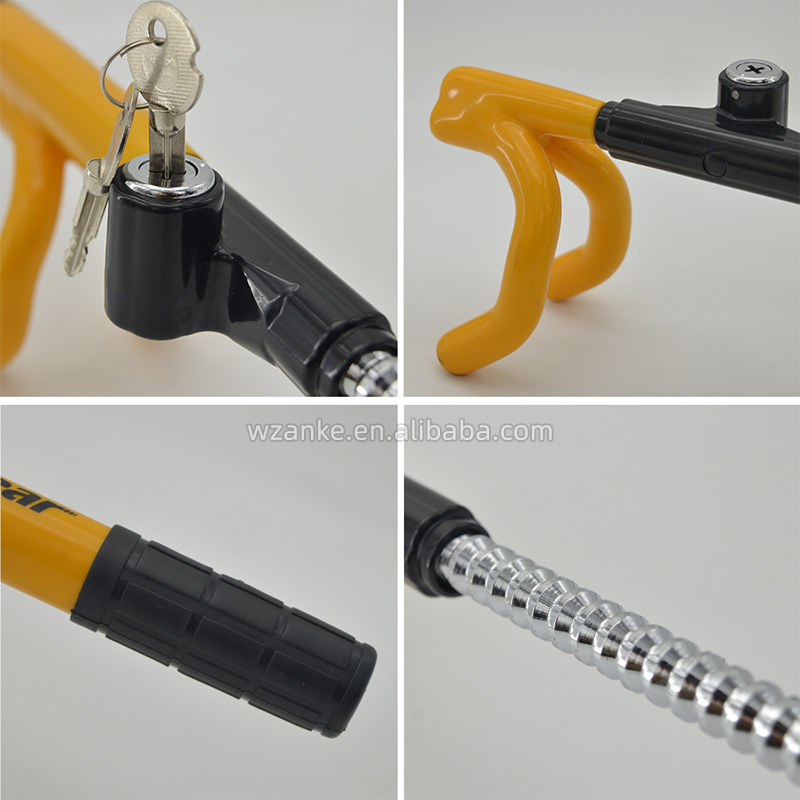 Universal Anti-Theft Clamp Heavy Duty Vehicle Safety Rotary Adjustable Lock Steering Wheel Lock | Ha