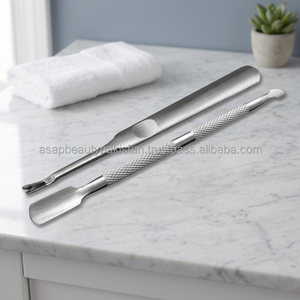 ASAP Profesional, Empujador de Cutículas de Acero de Doble Cara, Ecológico y Duradero, Raspador de Esmalte de Uñas, de Lujo, Recto - Product Image 4