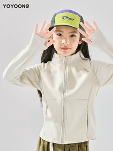 Veste de sport pour filles, haut à col montant, vêtements d'entraînement en plein air pour enfants, vêtements de yoga ajustés pour grandes filles, <span class=keywords><strong>tenue</strong></span> de printemps - Product Image 5