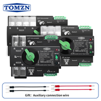 TOMZN Rail DIN pour PV 3 Phases 2P 3P 4P 63A 100A 125A 230V Commutateur de Transfert Automatique à Double Alimentation Électrique Ininterrompue