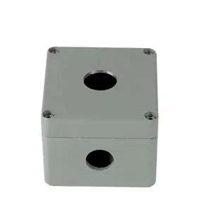 80X75X60mm Geboord diecast metalen drukknop control box behuizing