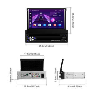 Podofo 7 pouces <span class=keywords><strong>Autoradio</strong></span> 6 + 128G 8core Android Rétractable Car Audio Sans Fil Carplay/Android Auto DSP EQ Wifi GPS FM/AM/RDS - Product Image 5
