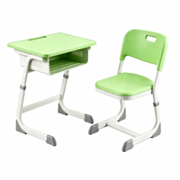 Chaise ergonomique pour table d'étude, ensemble bureau d'écolier individuel, mobilier de classe réglable en hauteur pour lycée