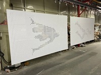 Chapa de Aluminio Perforada Personalizada de Primera Calidad con Combinaciones Únicas de Tamaños de Orificios para Crear Imágenes para Fachadas de Edificios de Alta Gama