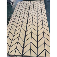 Panneaux muraux acoustiques en lattes de bois pour villas de luxe, vente chaude, placage de bois naturel, insonorisants et absorbants le son, panneaux décoratifs
