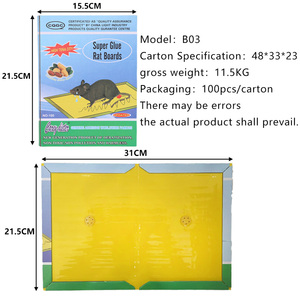 Piège à souris collant jetable écologique modèle B03 avec appât aux cacahuètes pour la lutte contre les rongeurs à la maison et dans les restaurants - Product Image 3