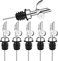 Bec verseur étanche au lave-vaisselle pour bouteilles de liqueur Verseurs en acier inoxydable Distributeur d'huile à fermeture automatique