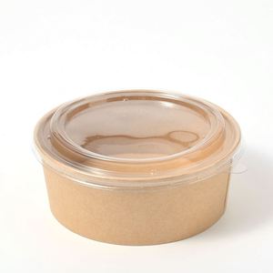Bol à salade en papier kraft jetable, durable, écologique, biodégradable, compatible micro-ondes, plusieurs tailles disponibles, pour plats à emporter - Product Image 2