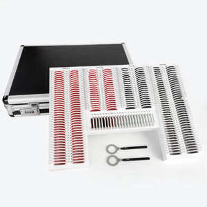 Instrumentos ópticos Juego de lentes de prueba óptica de medición Caja de Optometría de lentes de prueba óptica 266 con caja de aluminio Riim de metal brillante - Product Image 4