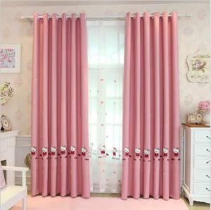 Phong Cách Hàn Quốc Ngọt Ngào Màu Hồng Mèo Thêu Phim Hoạt Hình Mô Hình Rèm Cửa Cho Phòng Khách - Product Image 2