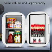Nouveau mini-réfrigérateur portable en acier inoxydable, alimenté par batterie/électricité, pour soins de la peau, cosmétiques, maquillage, usage domestique, voiture, extérieur, hôtel, 10L