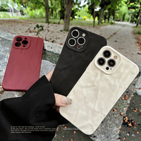 Coque souple de luxe en TPU pour iPhone 16 15 14 13 12 11 Pro Max Xs 8 Plus 8 Candy Color Wrinkle Texture Cute Antichoc Case