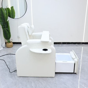 Fauteuil de pédicure électrique moderne en cuir blanc, très demandé, pour salon de beauté et SPA, idéal pour le massage des pieds - Product Image 4