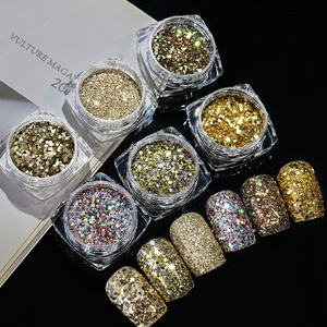 6 ชิ้น/เซ็ต อะคริลิค กลิตเตอร์ตกแต่งเล็บ สีทอง สีเงิน ผงโครเมี่ยมเงาสะท้อน ประกายเพชร สำหรับตกแต่งเล็บ ทำเล็บ - Product Image 2