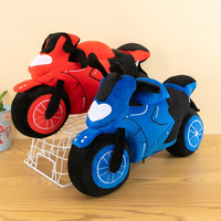 Peluches simulées brodées PP coton couette moto oreiller doux enfants poupées cadeaux jouets en peluche