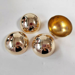 Латунные полушарики H62, полированные 38 мм, 40 мм, 50 мм, 60 мм, 100 мм, диаметр 120 мм, полые полусферы, 1,0 мм, материал, Толстая латунная полусфера - Product Image 3