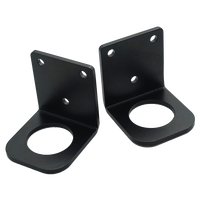 Petit support de montage à angle en forme de L noir OEM personnalisé Supports de fixation de tuyau en plastique