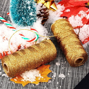 ROPEMATE Cordon métallique doré 1mm 1.5mm 3 brins 100m pour artisanat de Noël et emballage cadeau - Product Image 5