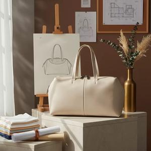 Nouveau sac Boston en cuir d'agneau style japonais pour femme, sac bandoulière à poignée supérieure, sac de transport rétro tendance, style européen et américain - Product Image 4