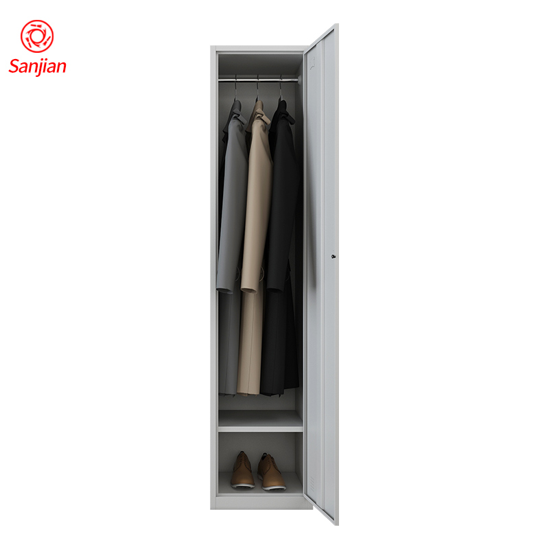 Luoyang Sanjian KD structure 1 Single door clothes office file storage metal almirah cabinet for clothes