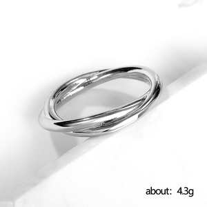 Anello a doppio strato semplice da donna, accessorio per dita alla moda per l'uso quotidiano - Product Image 5
