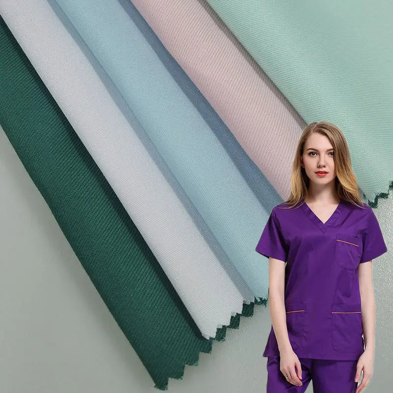 पॉलिएस्टर सूती कपड़े निर्माता चिकित्सा Scrubs कपड़े नर्स वर्दी कपड़े