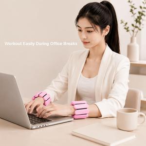 1LB Accessoires de Pilates en gros, Poids de cheville et de poignet réglables en silicone pour l'exercice, avec logo personnalisé - Product Image 3