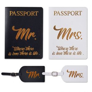 Porta Pasaportes de Viaje de Piel Sintética con Estampado Dorado para Hombre y Mujer, Sin Cierre, Juego de Etiquetas para Equipaje, Logotipo Personalizado Disponible - Product Image 2